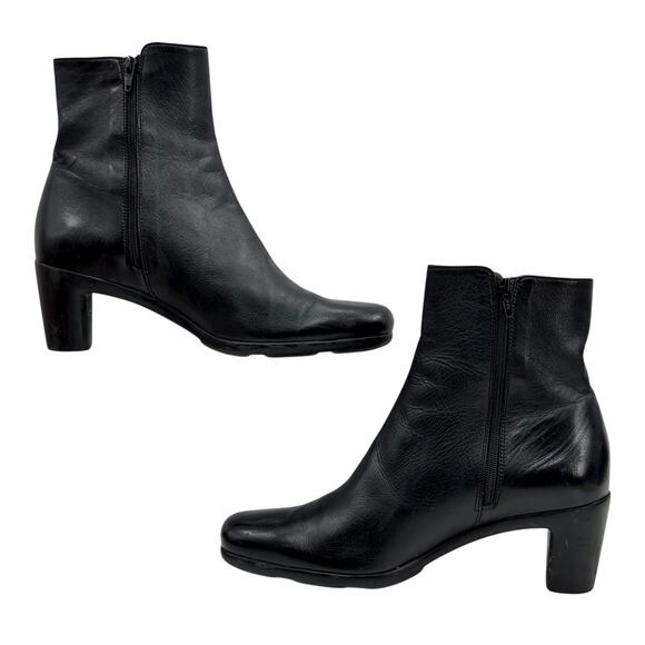 Arche Classic Boot Square Toe Heeled SZ 7 Women's Leather Ankle Bootie Everyday - Picture 12 of 13